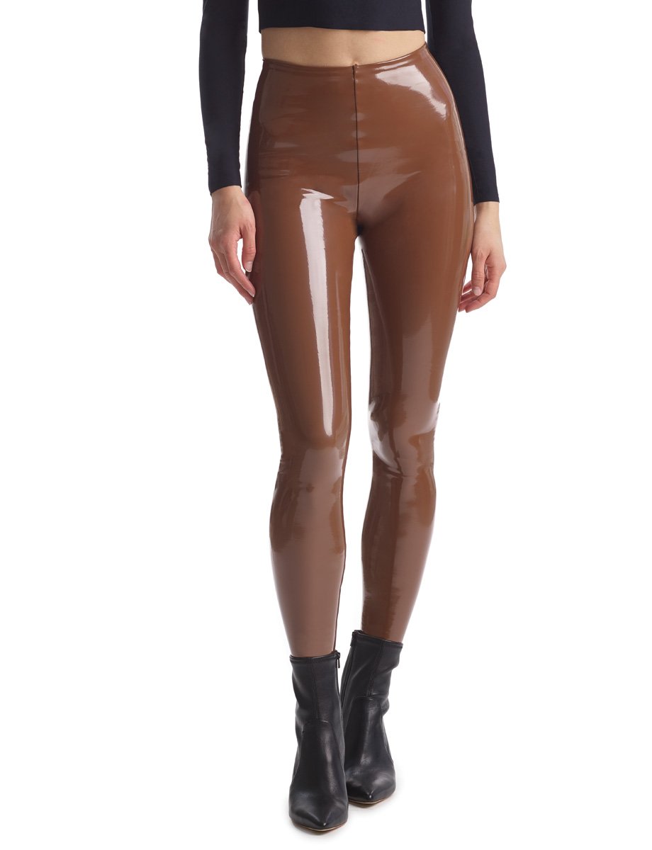 Faux Leather Flare Legging (Cocoa) – UNIKONCEPT