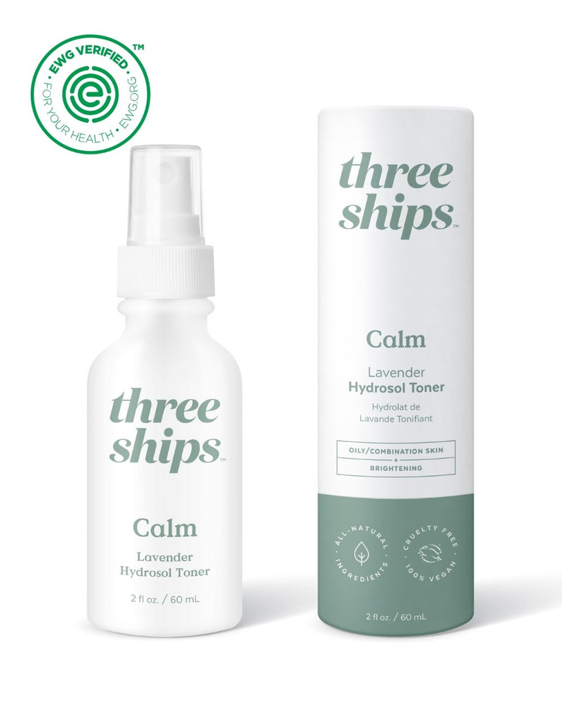 Three Ships Calm Lavender Hydrosol Toner pictured on a white background