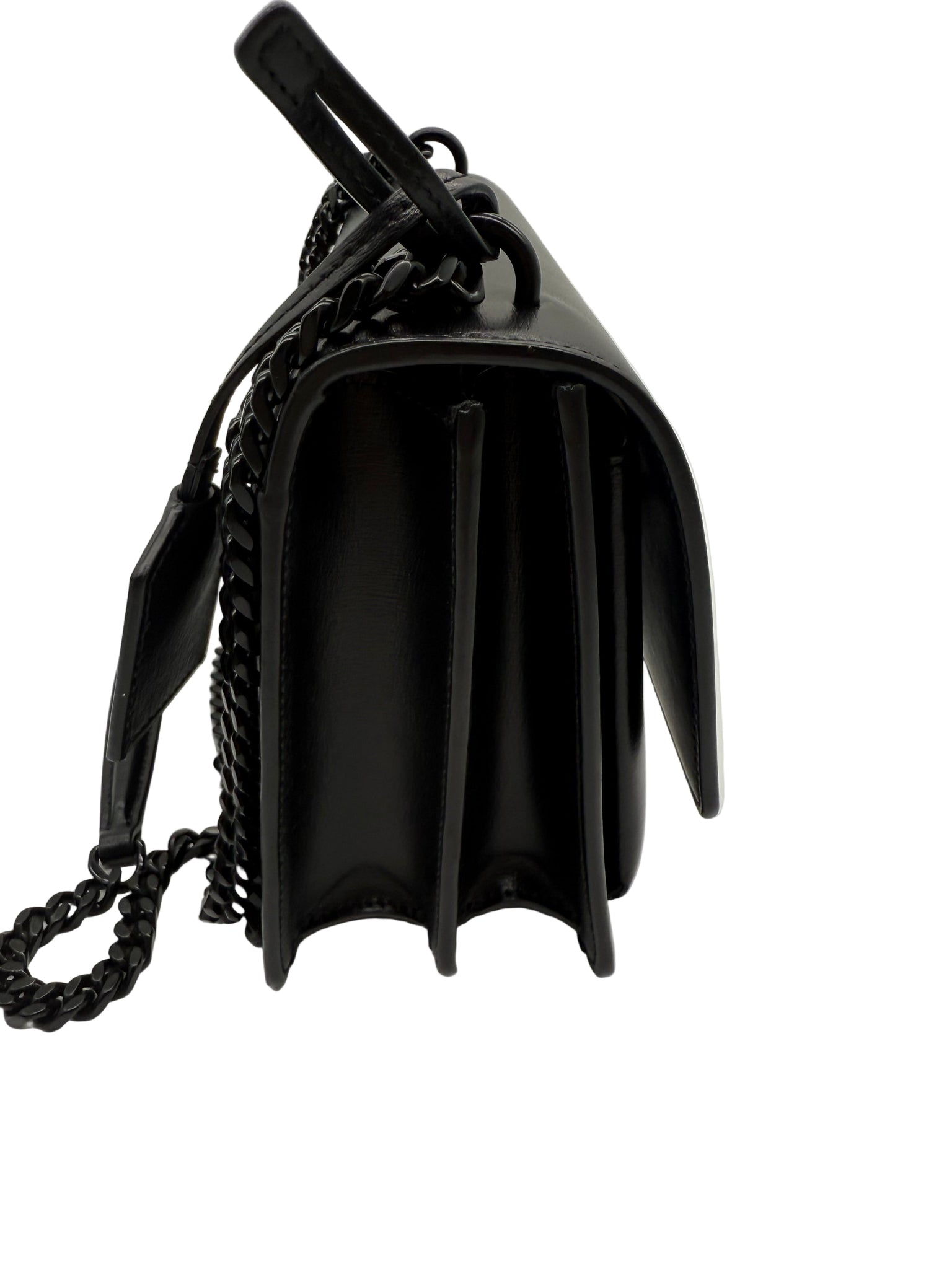 YSL Sunset Medium Black-on-Black