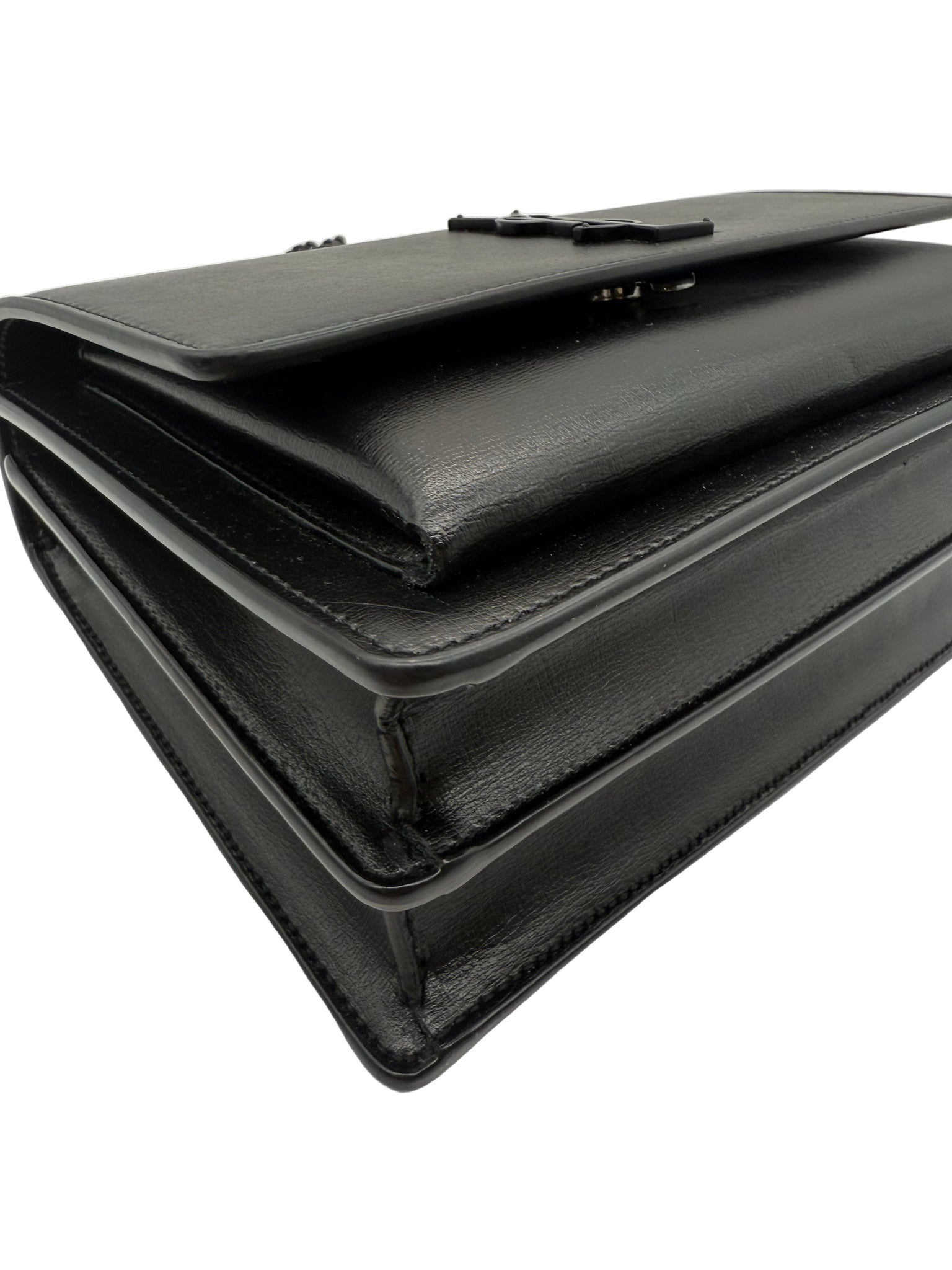YSL Sunset Medium Black-on-Black