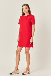 Pre-Order: Rouge Scallop Dress