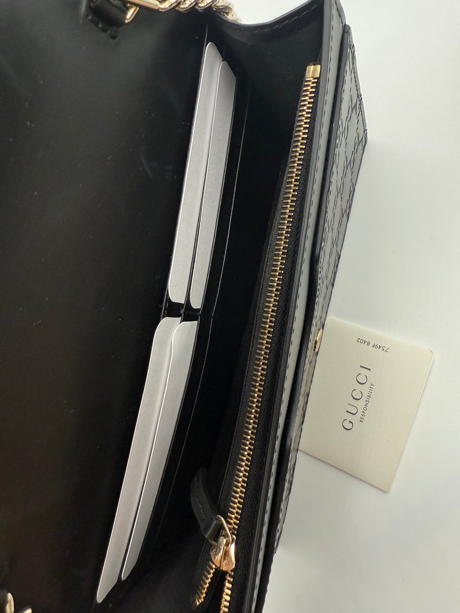 Gucci Guccissima Leather Bow Flap WOC