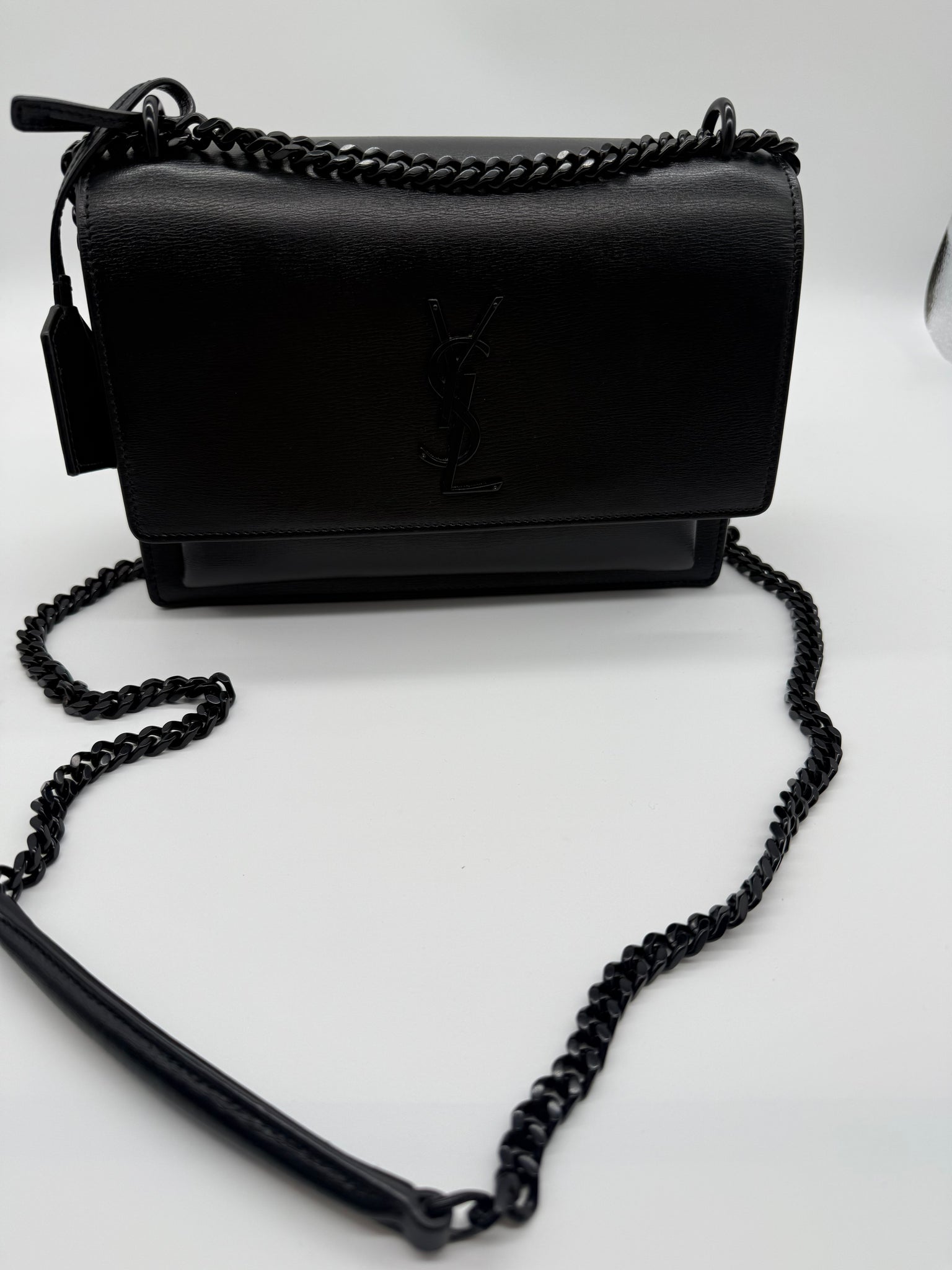 YSL Sunset Medium Black-on-Black