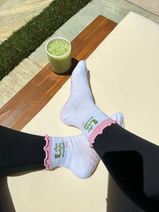 Molly Grace "Love Pilates so Macha" socks
