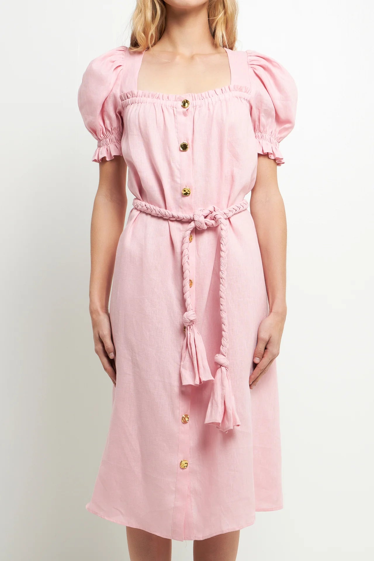 Jessalyn Linen Dress w/ Belt