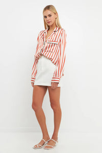 Noella Stripped Button Up