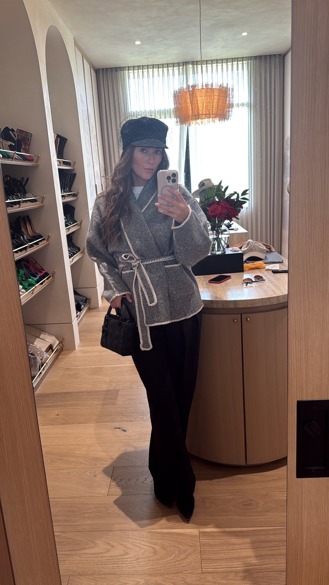 Cecilia Cardigan (Steel/Cream)