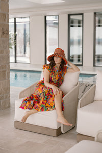 Cici Floral Button Midi Dress