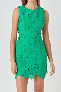 Lucia Floral Lace Mini Dress