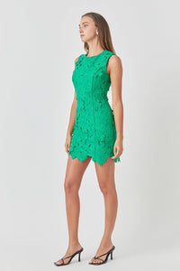 Lucia Floral Lace Mini Dress