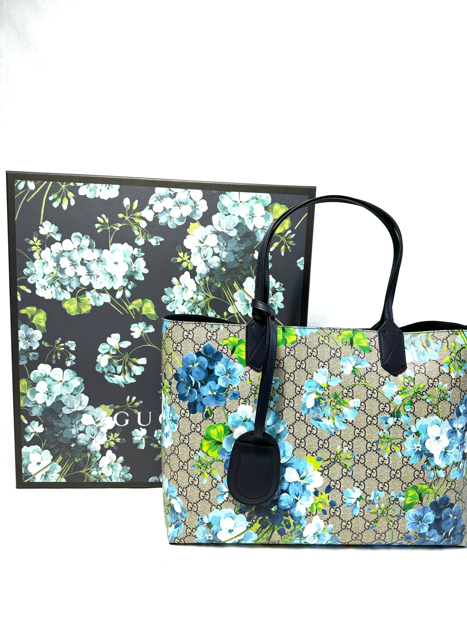 Gucci Blooms Reversible Leather Tote New UNIKONCEPT