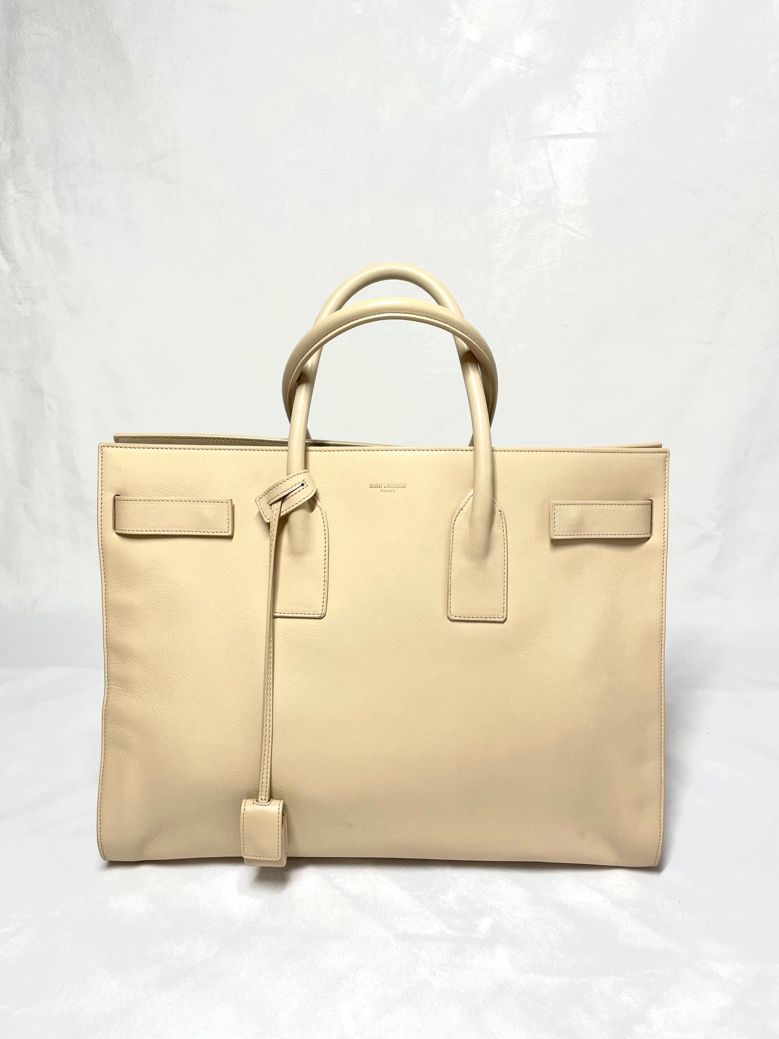 Pre Loved YSL Sac De Jour Large Leather Bag In Beige available at UniKoncept in Waterloo