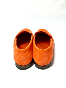 Pre Loved Hermes Paris Loafers 37 in Orange available at UniKoncept in Waterloo