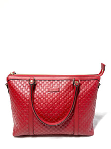 photo of Gucci Red Micro Guccissimo Convertible Tote bag available at UniKoncept in Waterloo