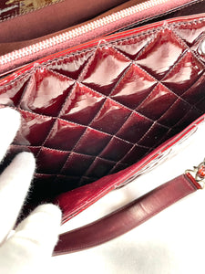 Photo of Chanel Bordeaux Patent Shopping Tote available at UniKoncept in Waterloo