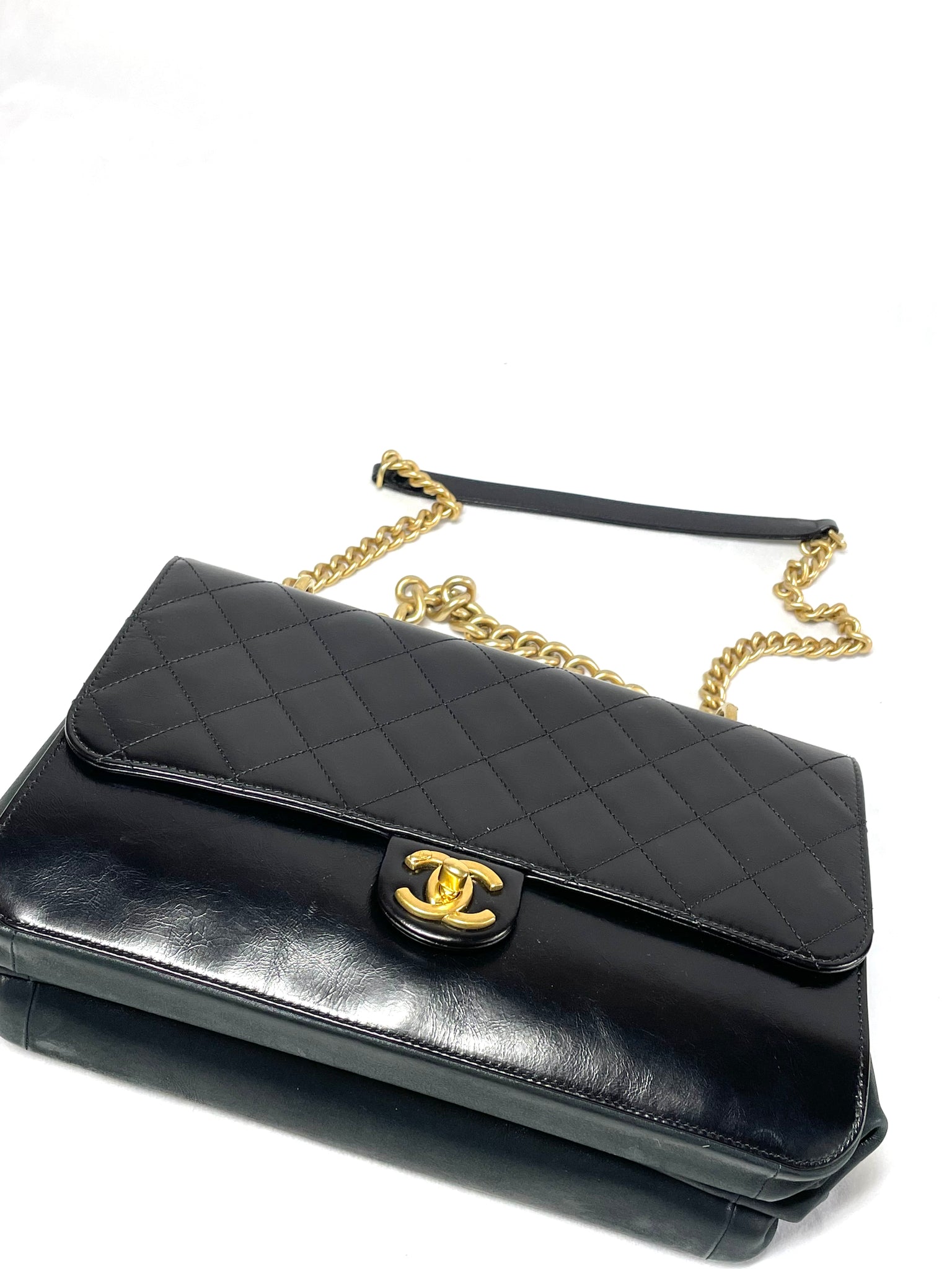 Photo of Chanel Cosmopolite Bag in black with gold hardware available at UniKoncept in Waterloo