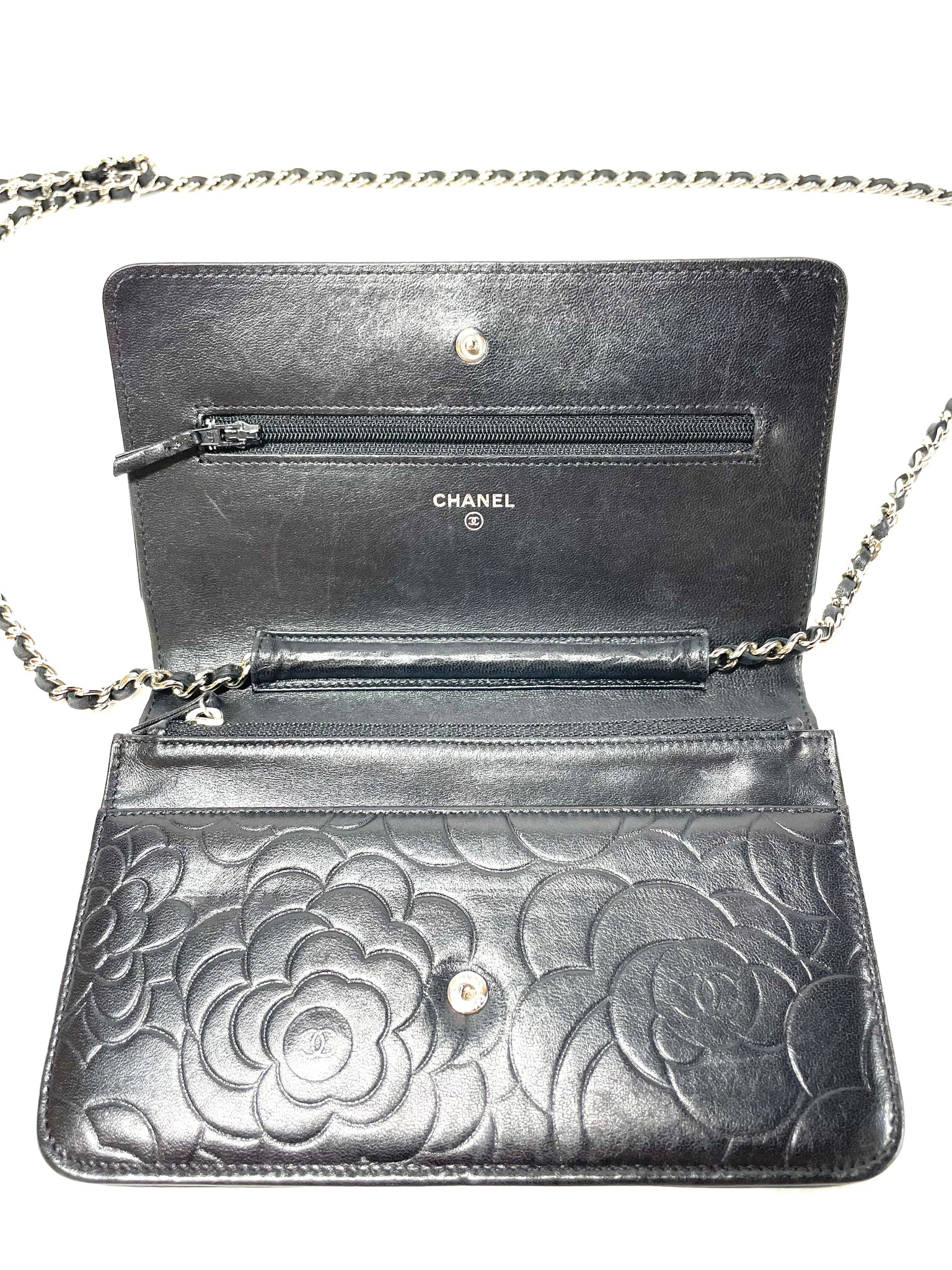 Chanel Camellia Embossed WOC