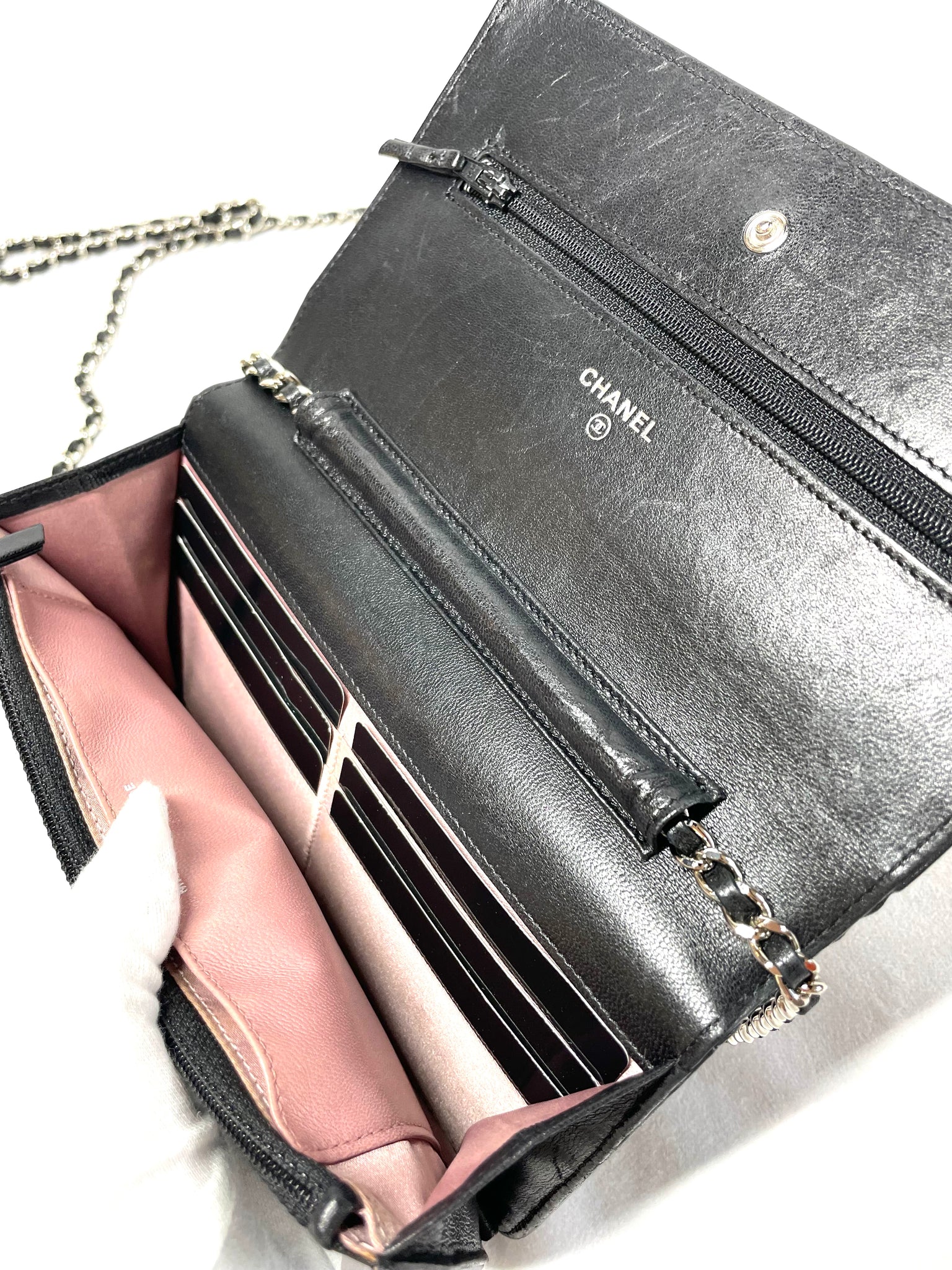 Chanel Camellia Embossed WOC