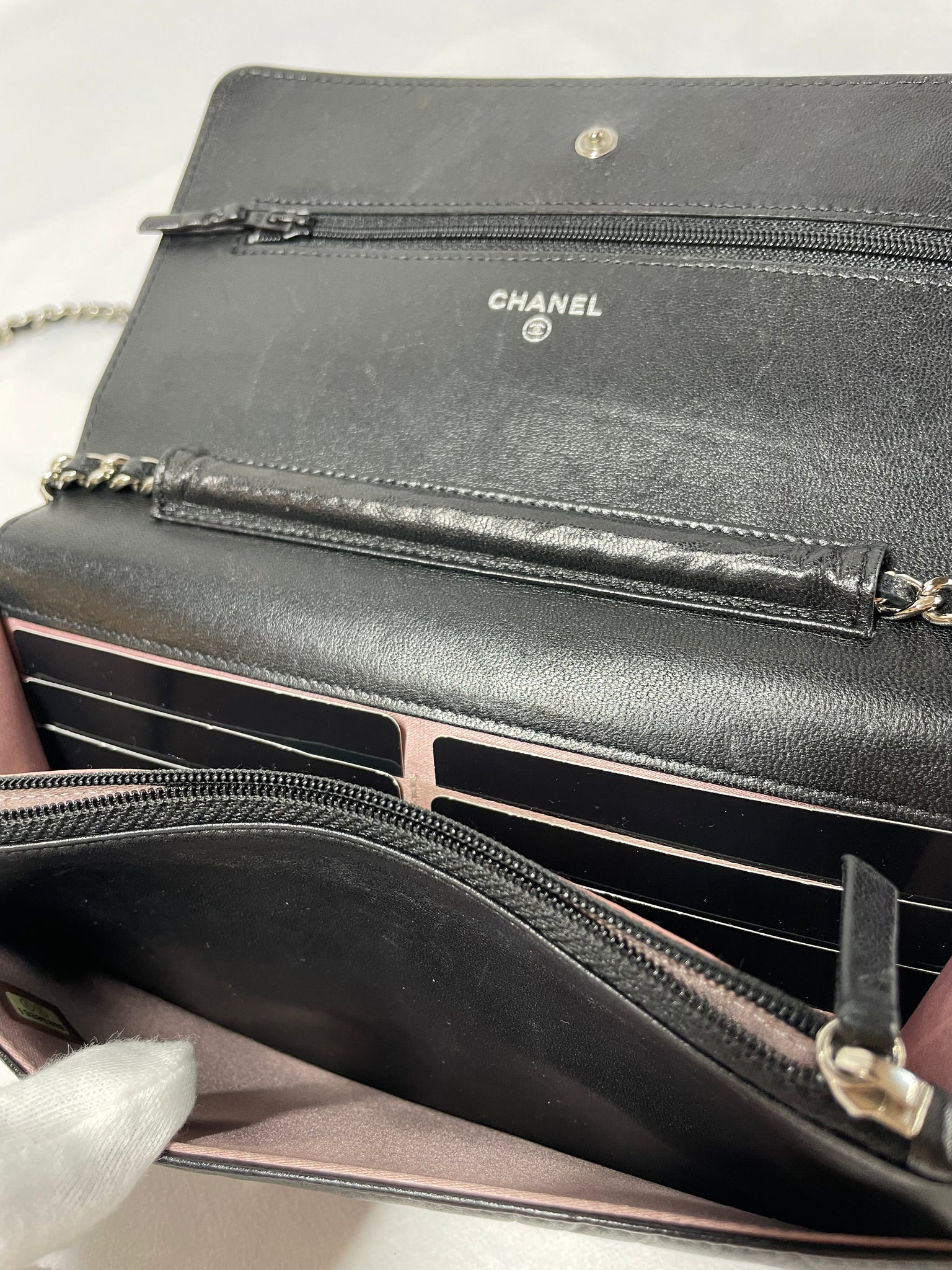 Chanel Camellia Embossed WOC
