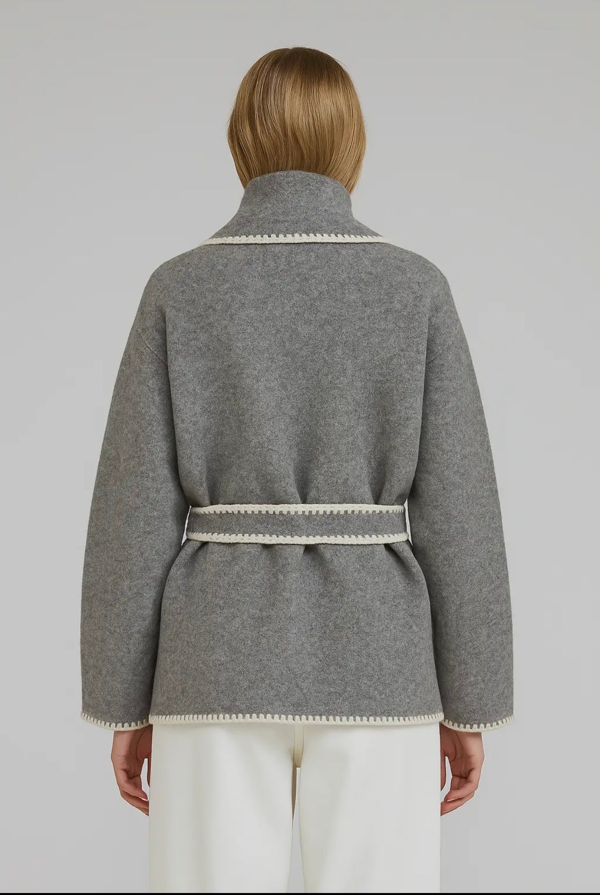 Cecilia Cardigan (Steel/Cream)