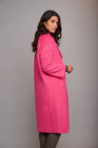 Photo of Model wearing Jano Coat in pink from Rino and Pelle available at UniKoncept in Waterloo Side View