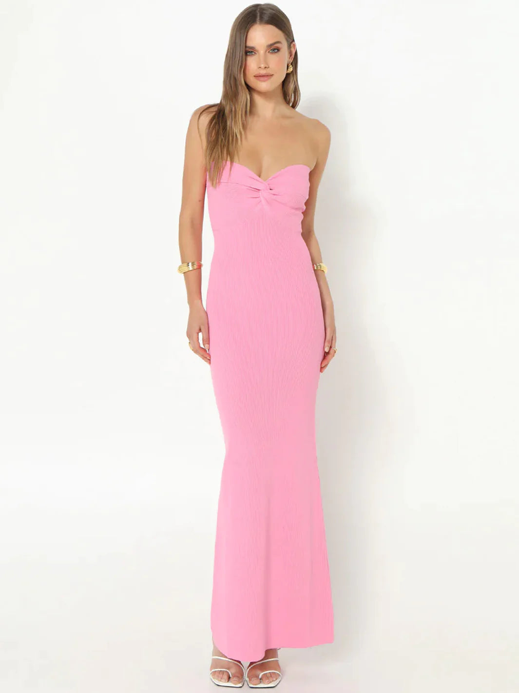 Mae Knit Midi Dress (pink)