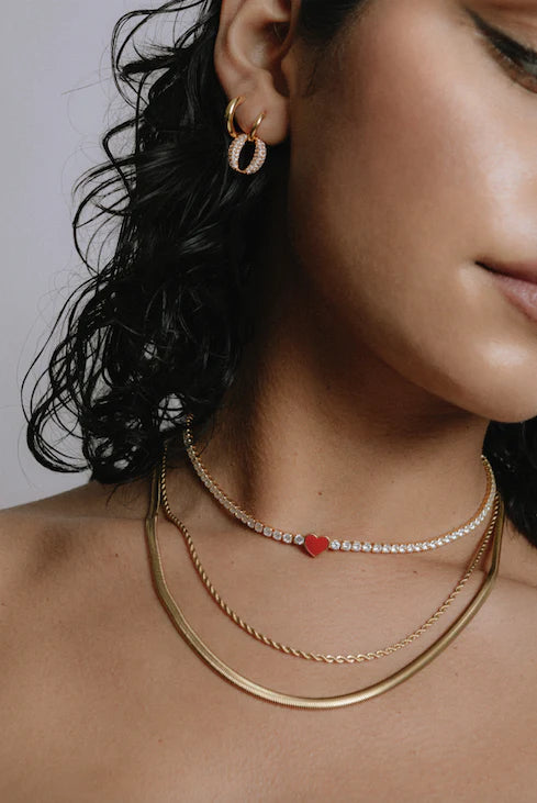 Vava Earrings by Livie Jewelry on model