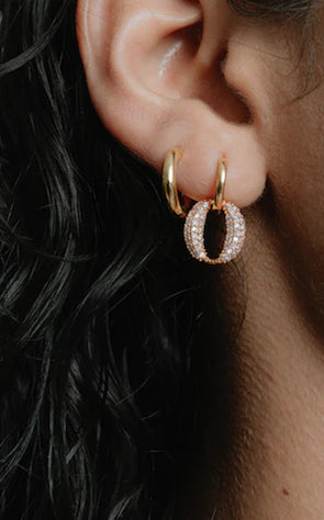 Vava Earrings by Livie Jewelry on model