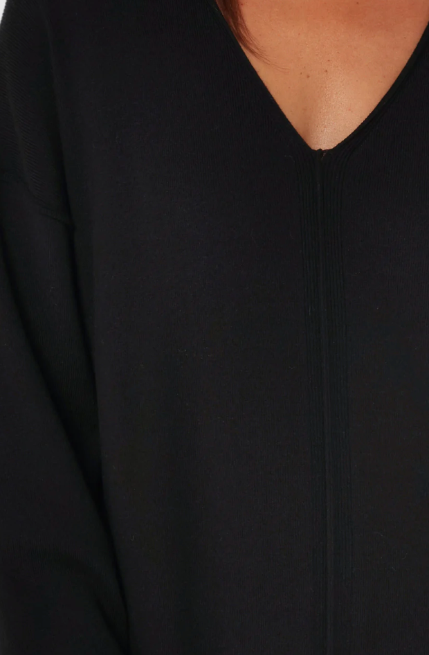 Aiden Knit Dress in Black From Madison The Label available at UniKoncept in Waterloo