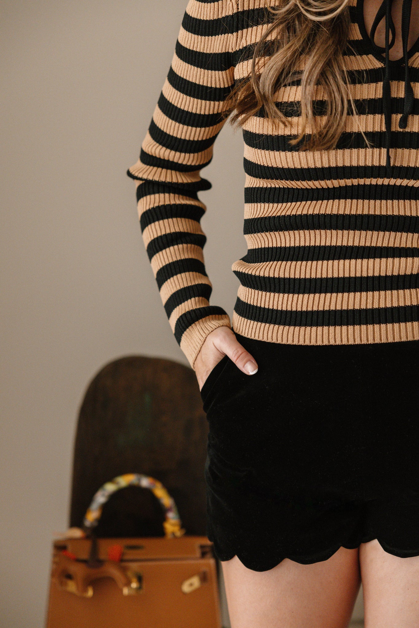 Jennifer Striped Knit Top