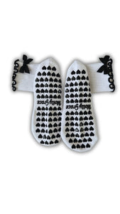 Molly Grace Black & White Pilates socks
