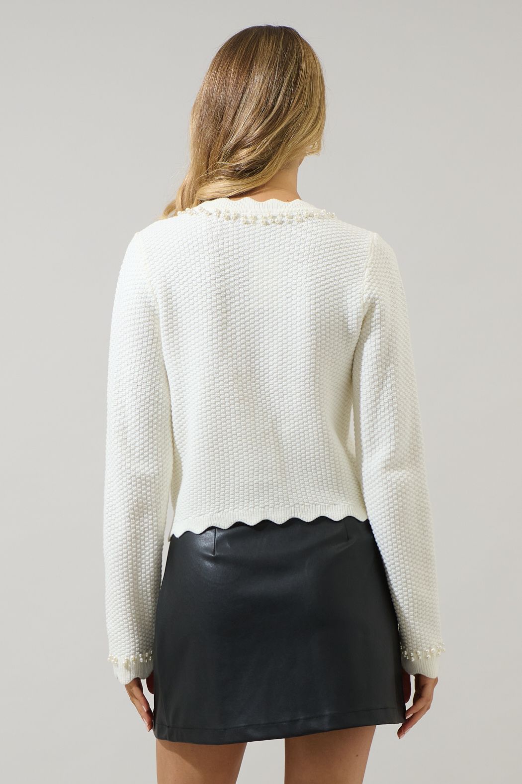Elizabeth Pearl Trim Cardi