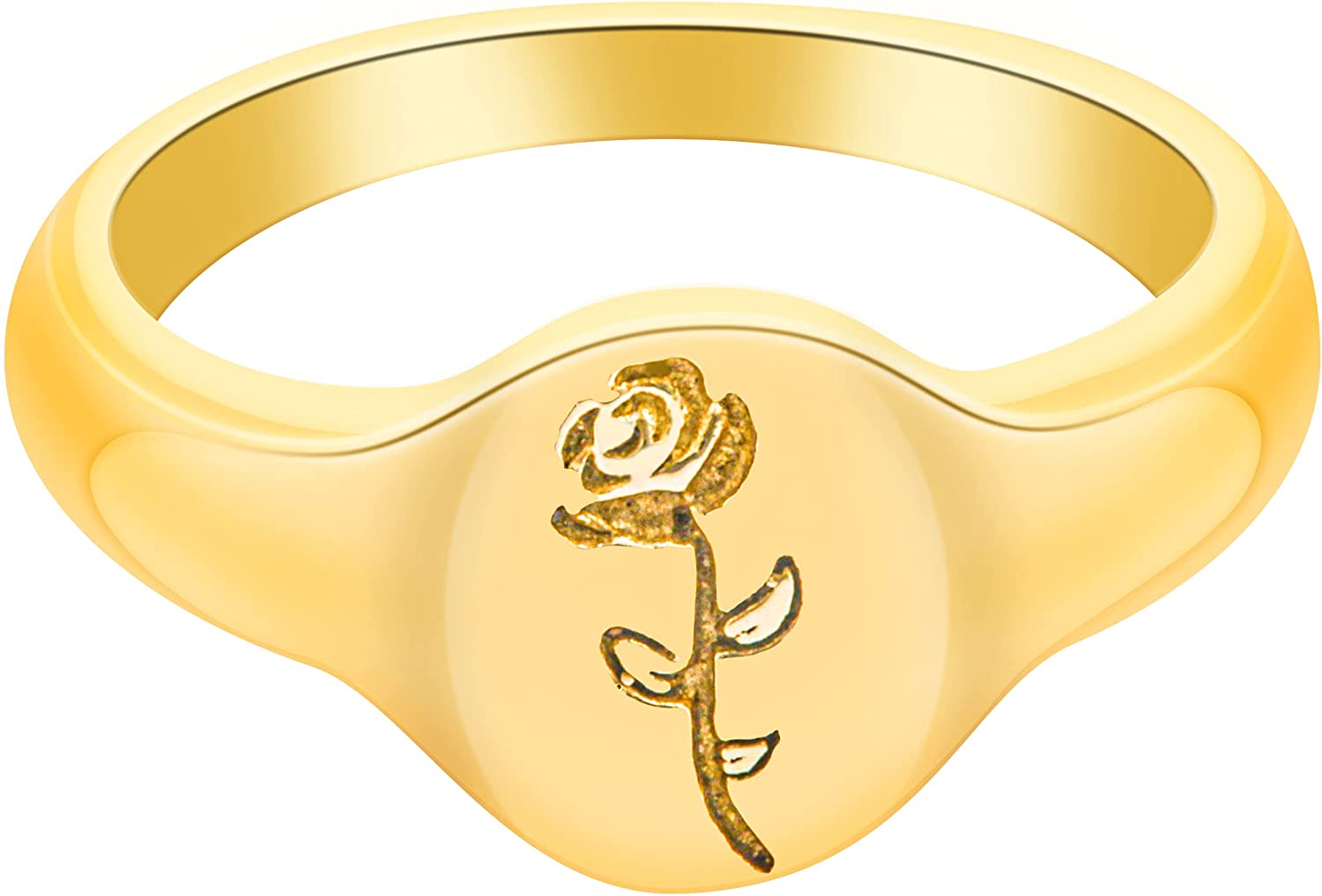 Juliet Rose Signet 18k Gold Plated Ring UNIKONCEPT