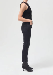 Alternate view of Model wearing Agolde Riley Crop Jeans in Panoramic
