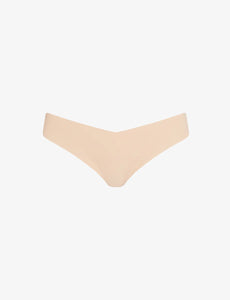UNIKONCEPT Lifestyle Boutique and Lounge; Commando Classic Solid Thong in Beige pictured on a white background