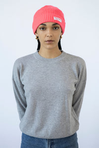UNIKONCEPT Lifestyle Boutique and Lounge; House of Liberty Cashmere Roxy Ribbed Beanie in colour Bowie featured on a model