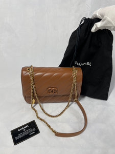 Chanel Diagonal Quilted Flap Monochromatic Hazelnut Bag from UniKoncept in Waterloo