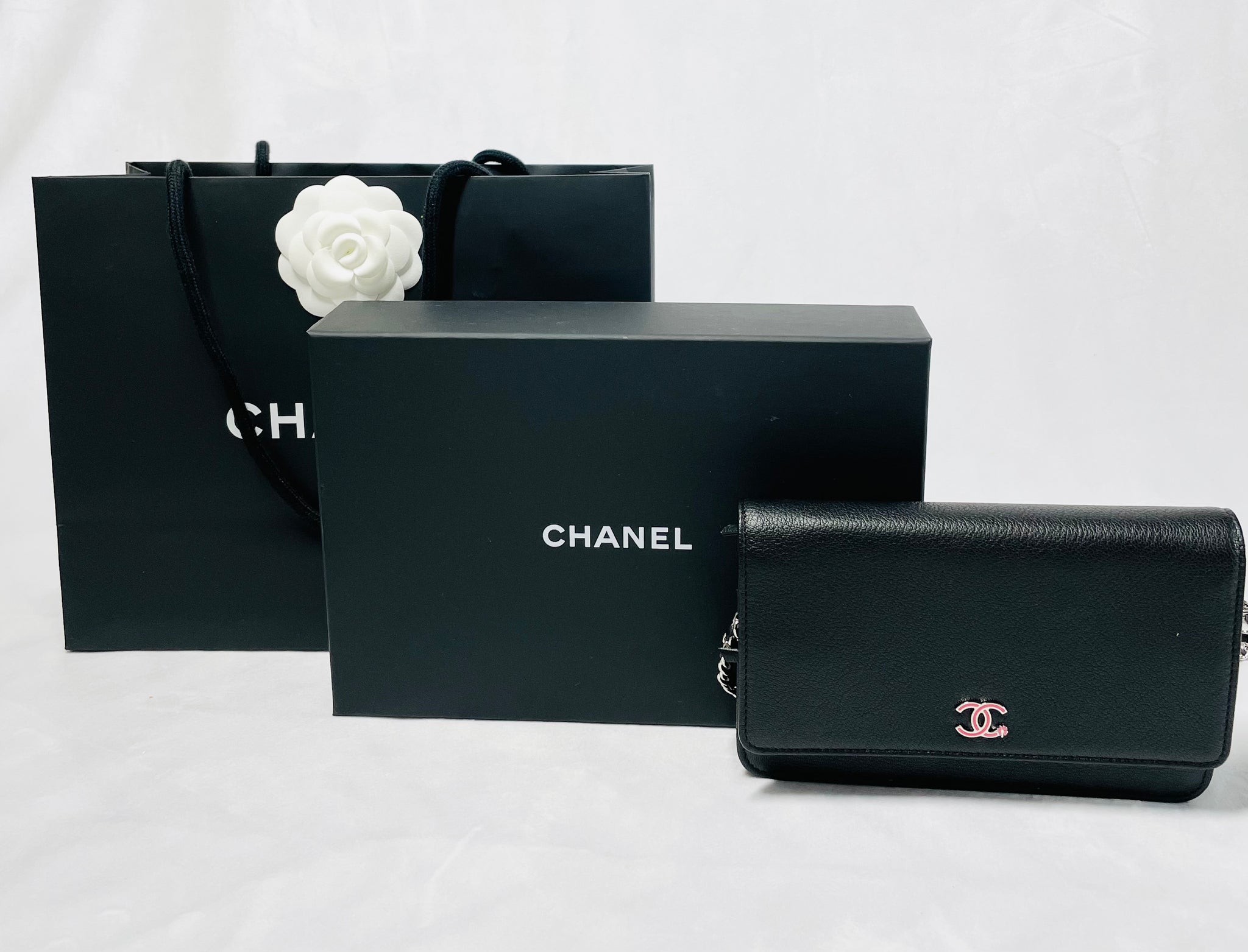 Pre Loved Chanel Wallet on a Chain Limited Edition Brand New Black WOC from UniKoncept in Waterloo