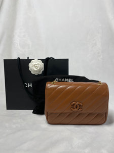 Chanel Diagonal Quilted Flap Bag