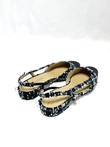 Chanel Tweed Slingbacks 37