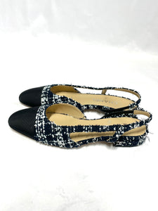 Chanel Tweed Slingbacks 37