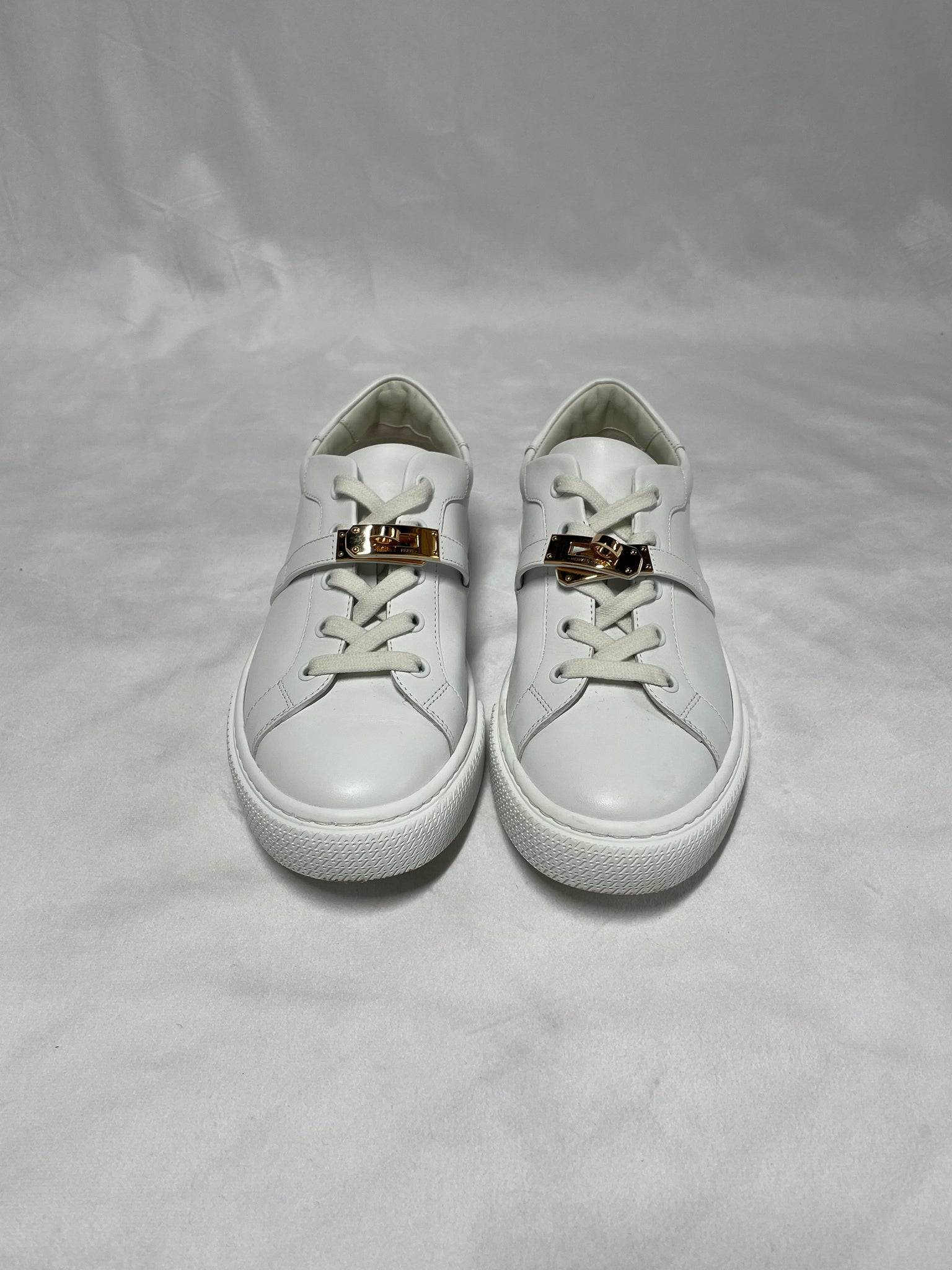 Hermes Kelly White Sneakers Rose gold 37