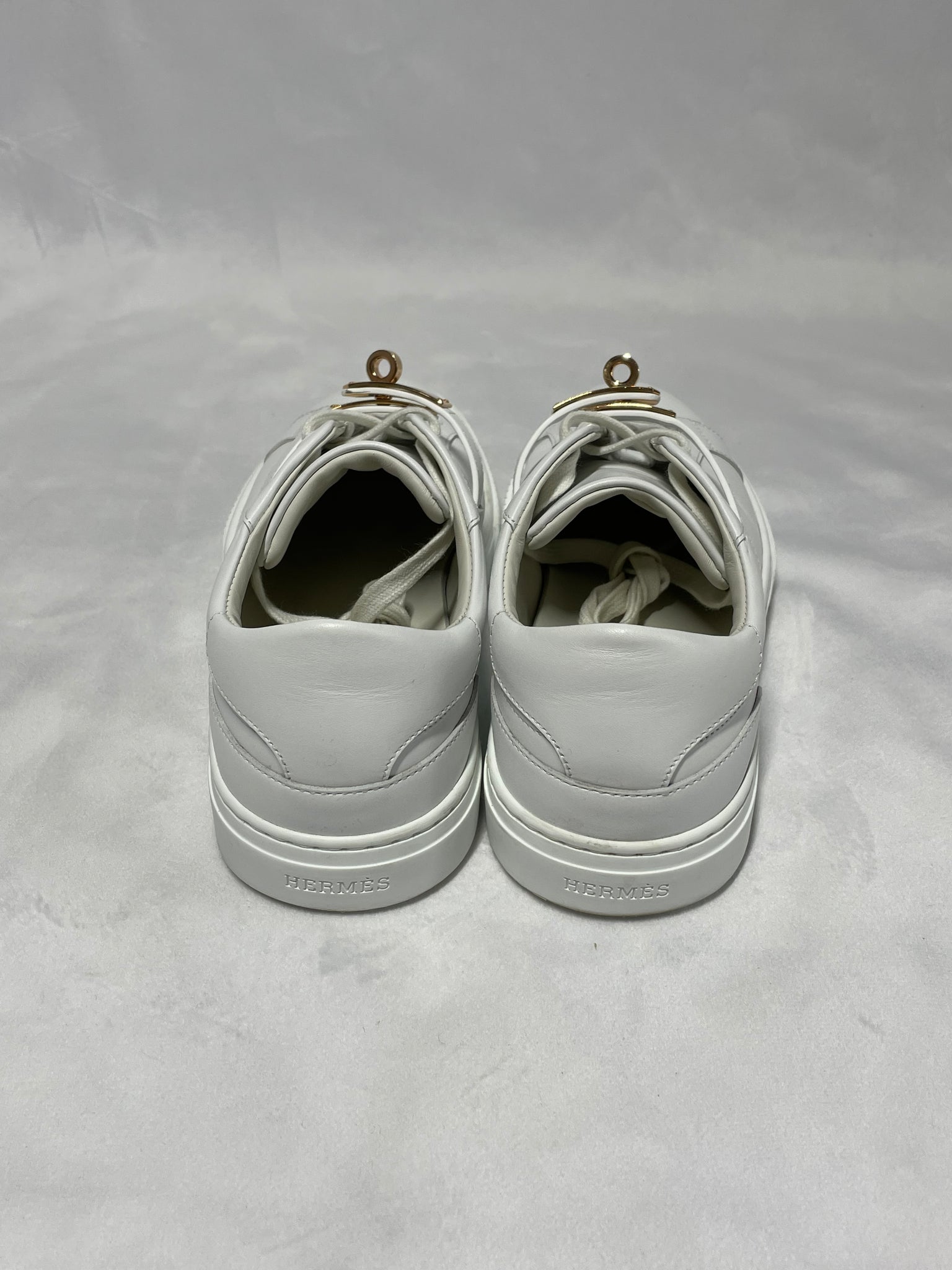 Hermes Kelly White Sneakers Rose gold 37