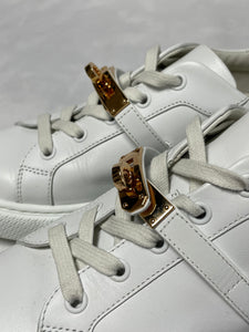 Hermes Kelly White Sneakers Rose gold 37