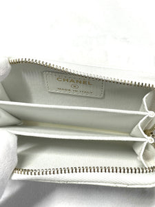 Pre Loved Chanel White Caviar Zip Wallet *brand new* from UniKoncept in Waterloo