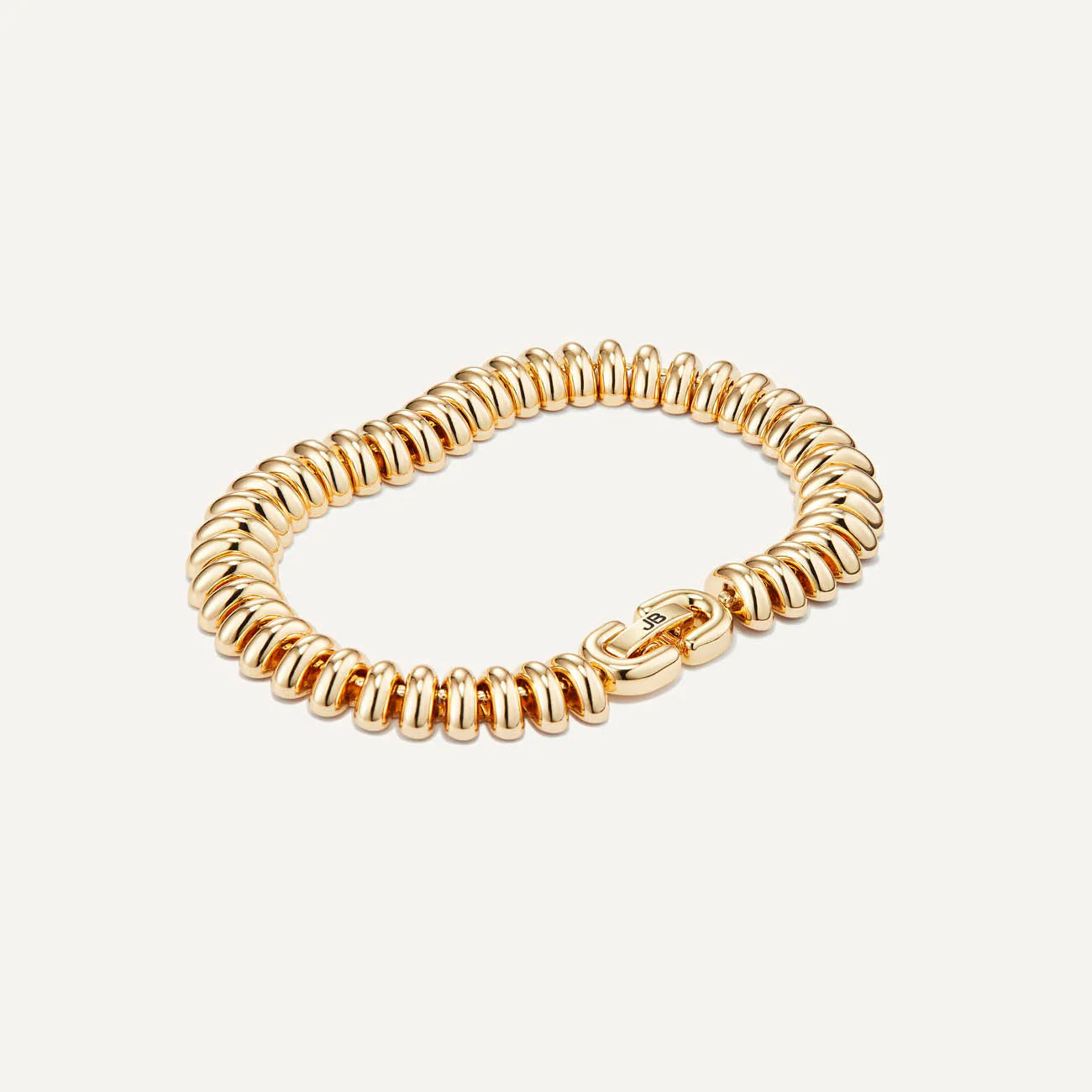 Jenny Bird Sofia Bracelet in High Polish Gold on white background