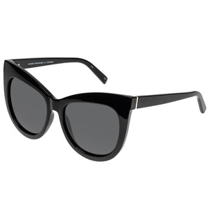 UNIKONCEPT Lifestyle Boutique and Lounge; Le Specs Hidden Treasure sunglasses in black pictured on a white background