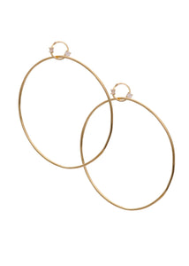 UNIKONCEPT Lifestyle Boutique and Lounge; Miley Large Hoops by Sarah Mulder in Gold Rose Quartz
