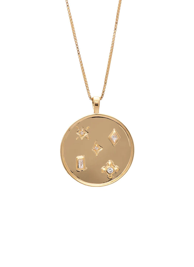 Sarah Mulder Made of Stars Necklace in Gold Cubic Zirconia