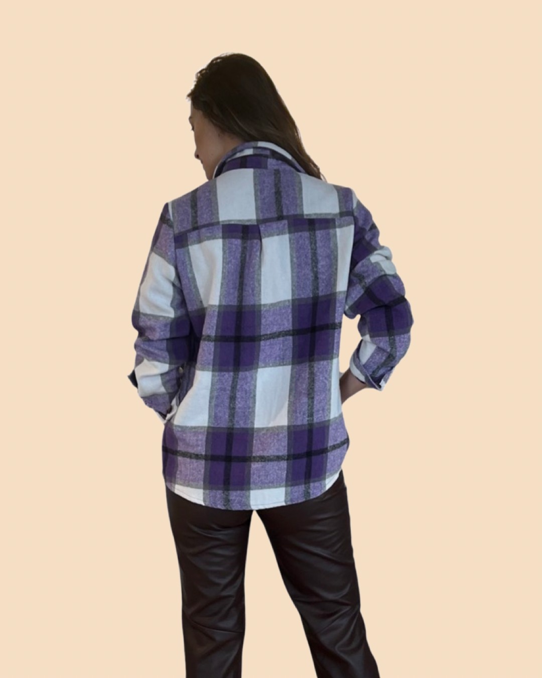 UNIKONCEPT Lifestyle Boutique and Lounge; ePretty Plaid Button Down Shacket in Violet